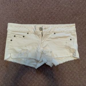 American Eagle  White/Beige Short Shorts